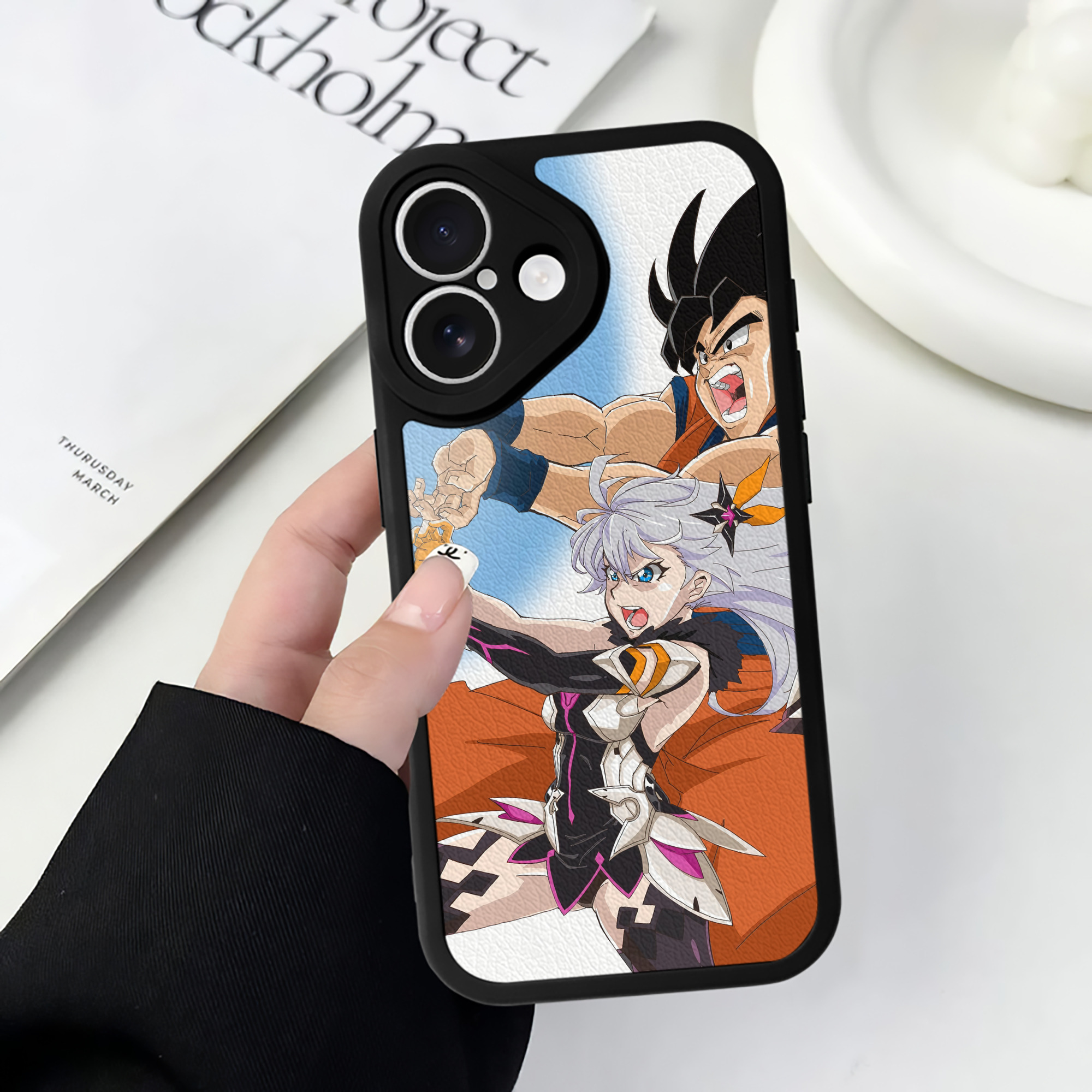 （画像用） ドラゴンボール DRAGON BALL 【iPhone 16シリーズ対応】シリコンスマホケース（レザー調） 材質：シリコン